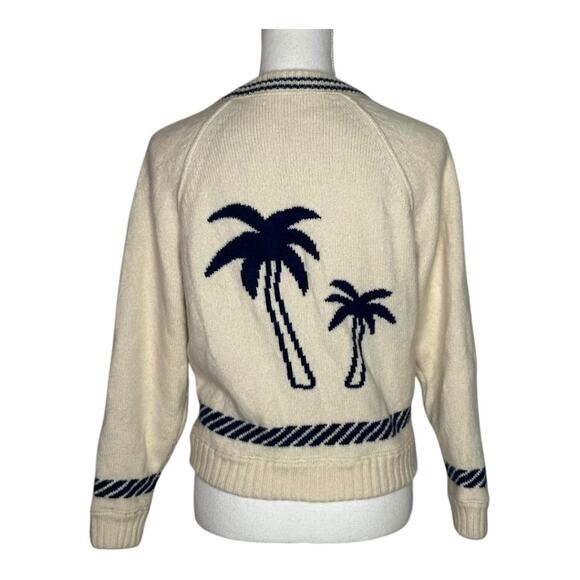 Tomorrowland Jackets & Blazers - Tomorrowland Reversible Wool Satin Bomber Jacket Palm Tree Size M